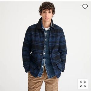 J Crew Men’s Barn Jacket in Plaid English Wool with Primaloft